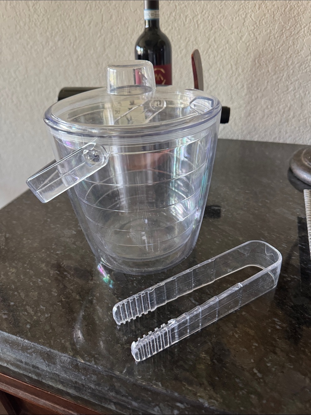 Tervis Tumbler Clear Acrylic Ice Bucket with Lid and Tongs